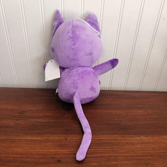 35CM KAWAII SMILING CRITTERS PURPLE CATNAP SOFT STUFFED PLUSH - Picture 2 of 2